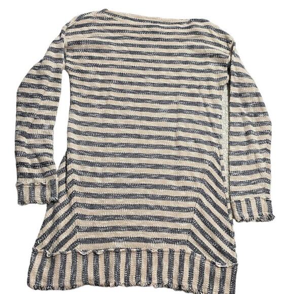 Soft Surroundings Womens Small Mariana Nautical Striped Terry Knit Tunic Sweater - Picture 2 of 10